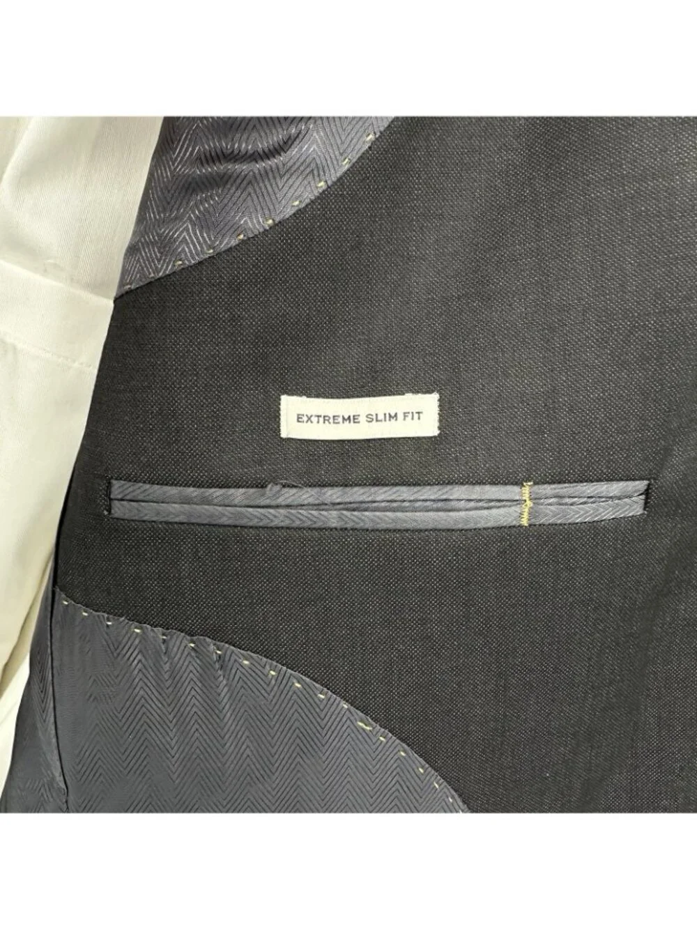 JOSEPH ABBOUD extreme slim fit jacket blazer gray 38L 100% wool business office